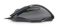 PUREX Technology 4000 DPI High Precision Programmable Wired Laser Gaming Mouse, 6 Programmable Buttons, 5 DPI Settings, 5 Color LED Indicating Different Profiles, Black Rubber Coating Painting - PXE-M612BU