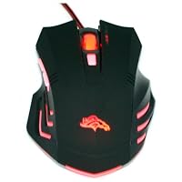 VONOTO Programmable 6D Gaming Mouse Laser LED Wired Computer Game Mice,Wheel clicks,6 Programmable Buttons,4 speed transmission 800/1600/2400/3200 DPI,Omron Micro Switches