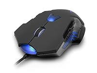 PUREX Technology 3000 DPI High Precision Programmable Wired Laser Gaming Mouse, 8 Programmable Buttons, 4 DPI Settings, 4 Color LED Indicating Different Profiles, Omron Micro Switch, Black Rubber Coating Painting - PXE-M811S