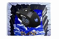 RioRand® Professional LED Optical 5500 DPI 7 Button USB Wired Gaming Gamer Mouse Mice Adjustable DPI Switch Function 5500DPI/3200DPI/2400 DPI /1600 DPI /1000 DPI For Pro Game Notebook PC Laptop Computer